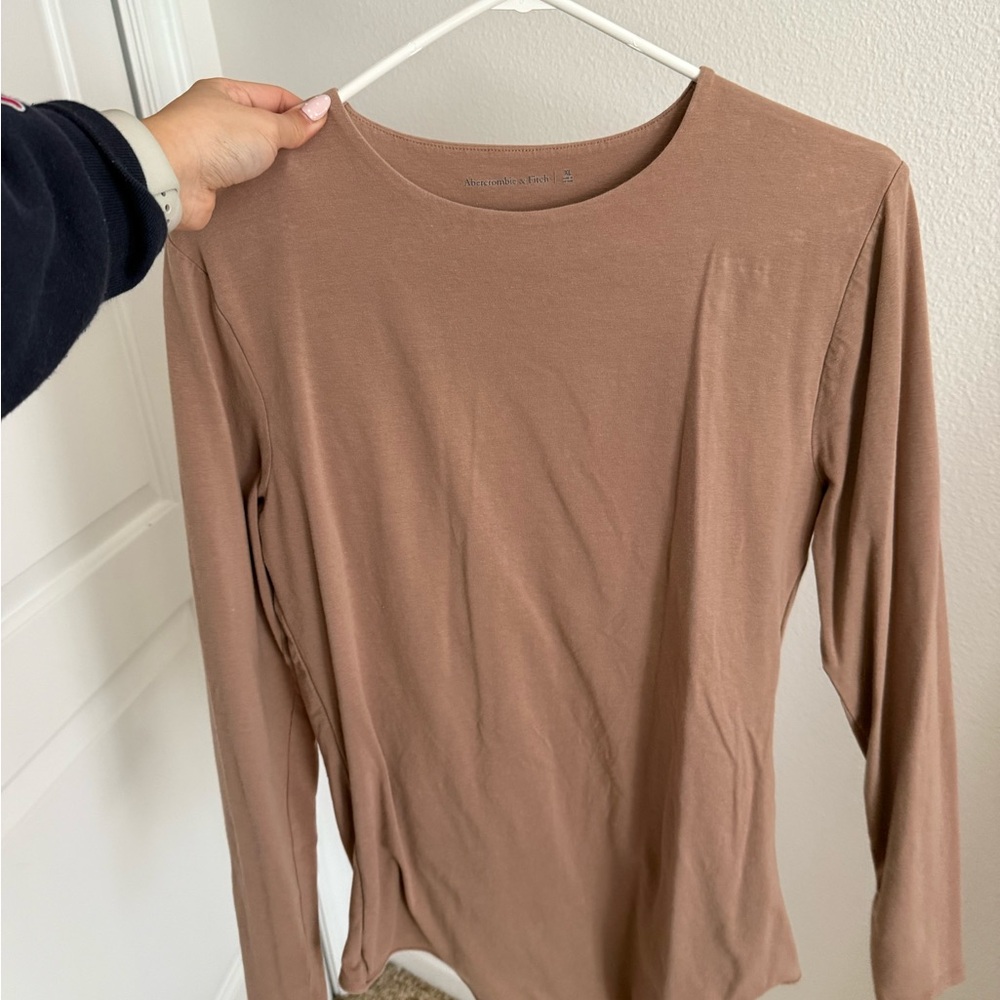 Abercrombie & Fitch Tan Long Sleeve Top